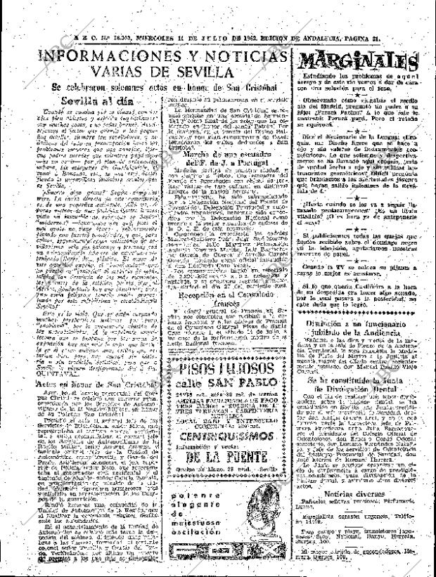 ABC SEVILLA 11-07-1962 página 31