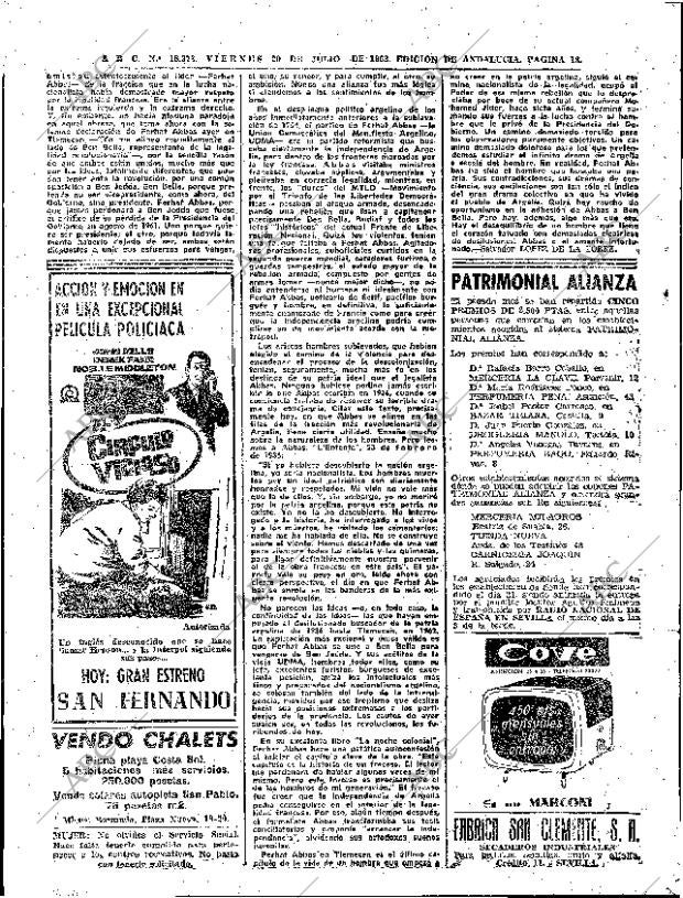 ABC SEVILLA 20-07-1962 página 18