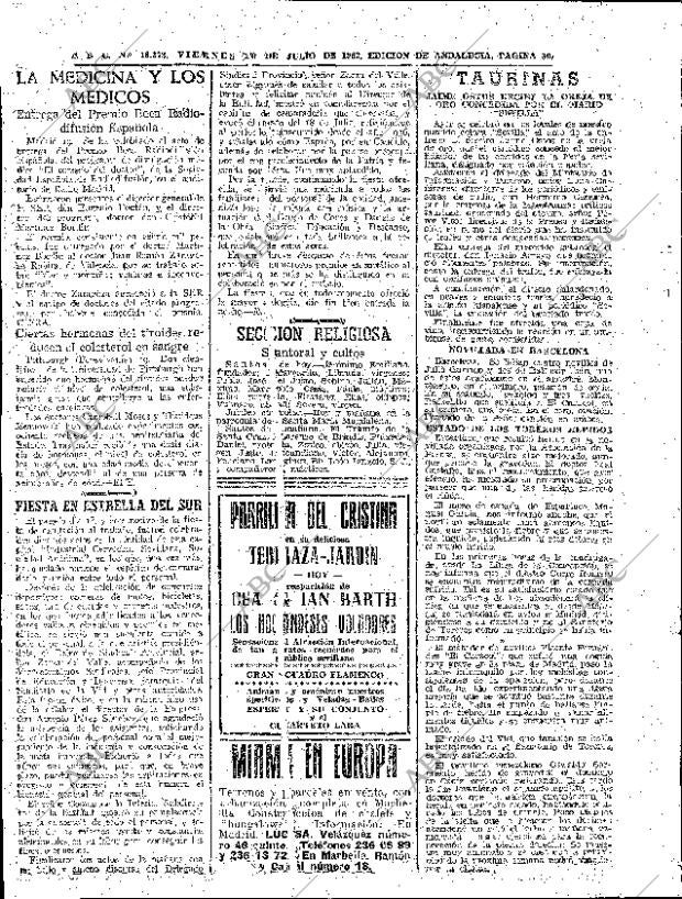 ABC SEVILLA 20-07-1962 página 30