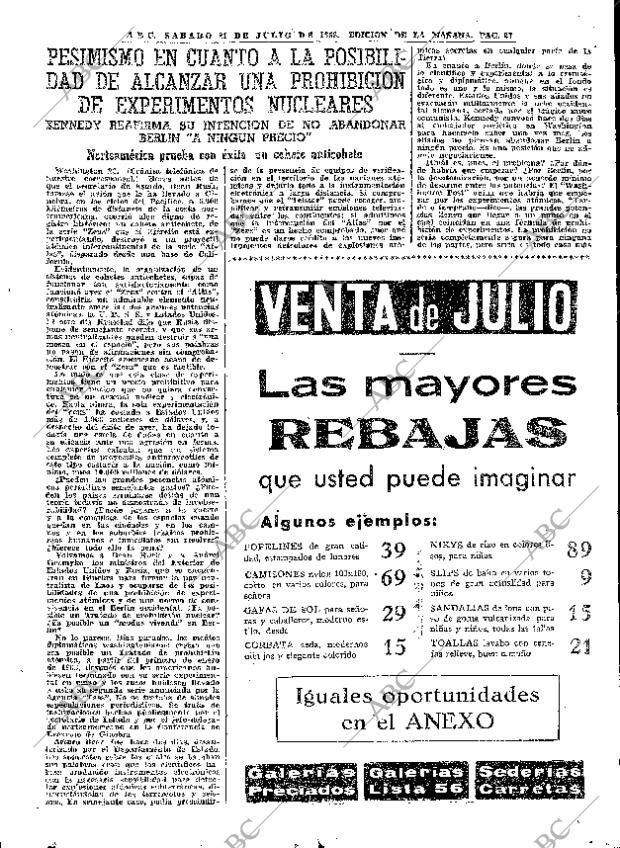 ABC MADRID 21-07-1962 página 27