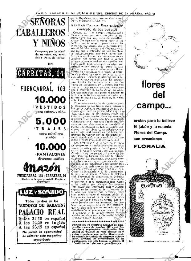 ABC MADRID 21-07-1962 página 42
