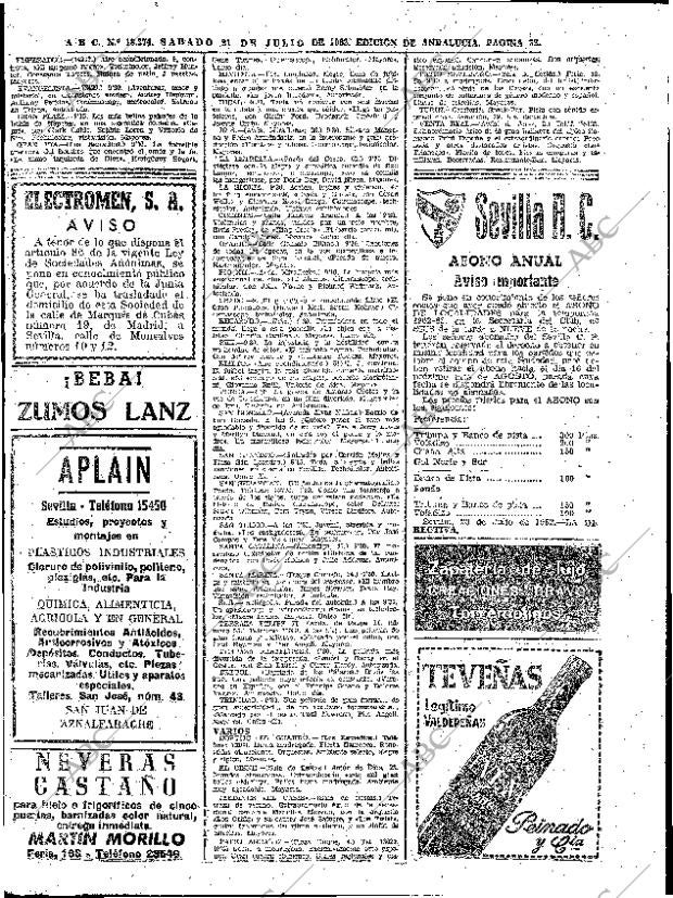 ABC SEVILLA 21-07-1962 página 32