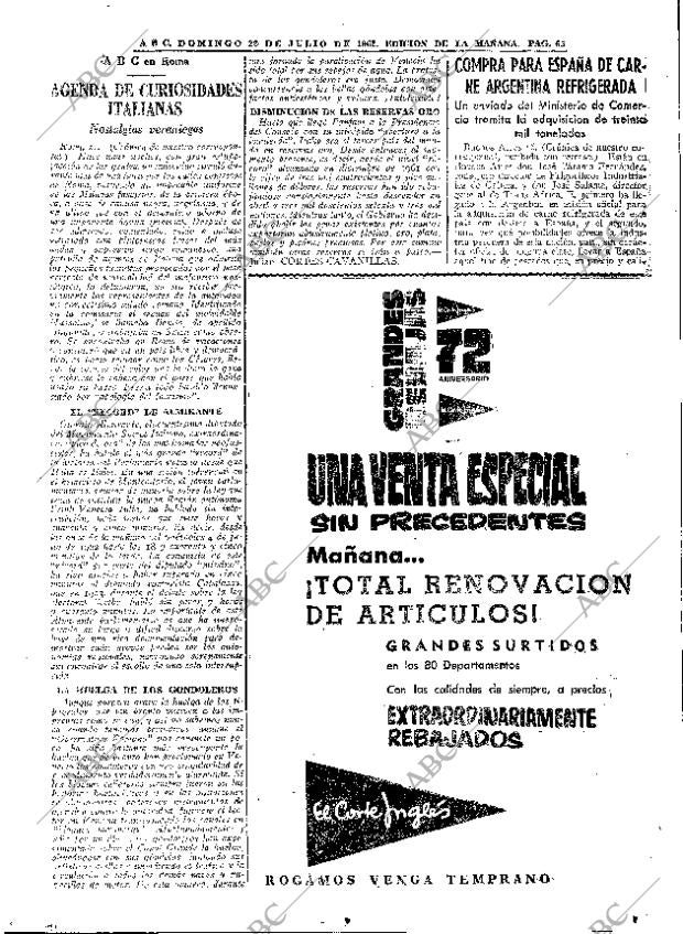 ABC MADRID 22-07-1962 página 65