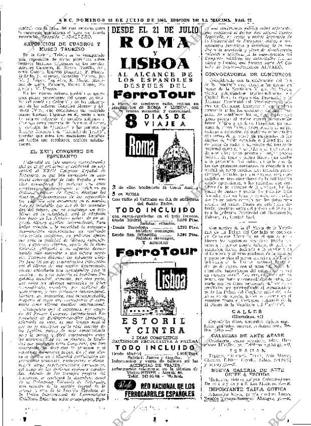 ABC MADRID 22-07-1962 página 72