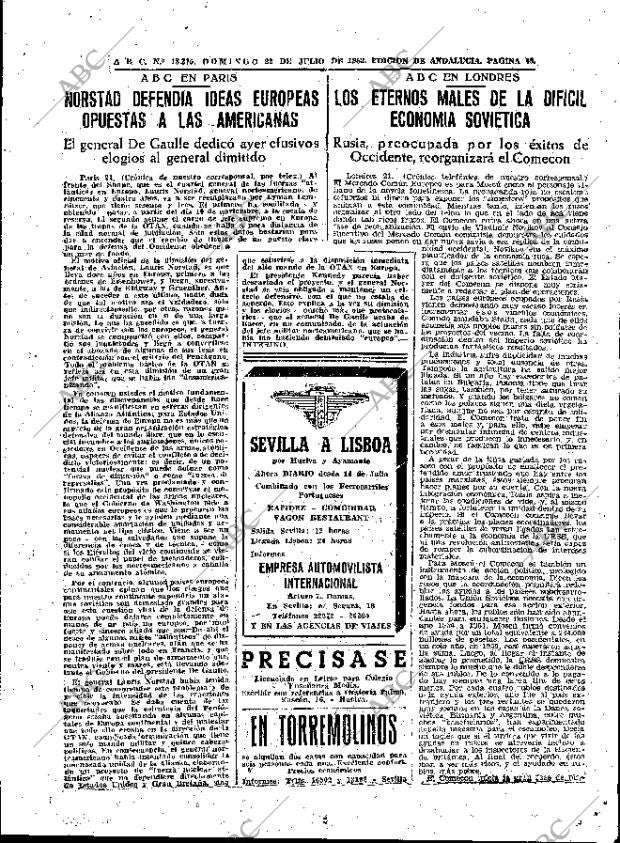 ABC SEVILLA 22-07-1962 página 49