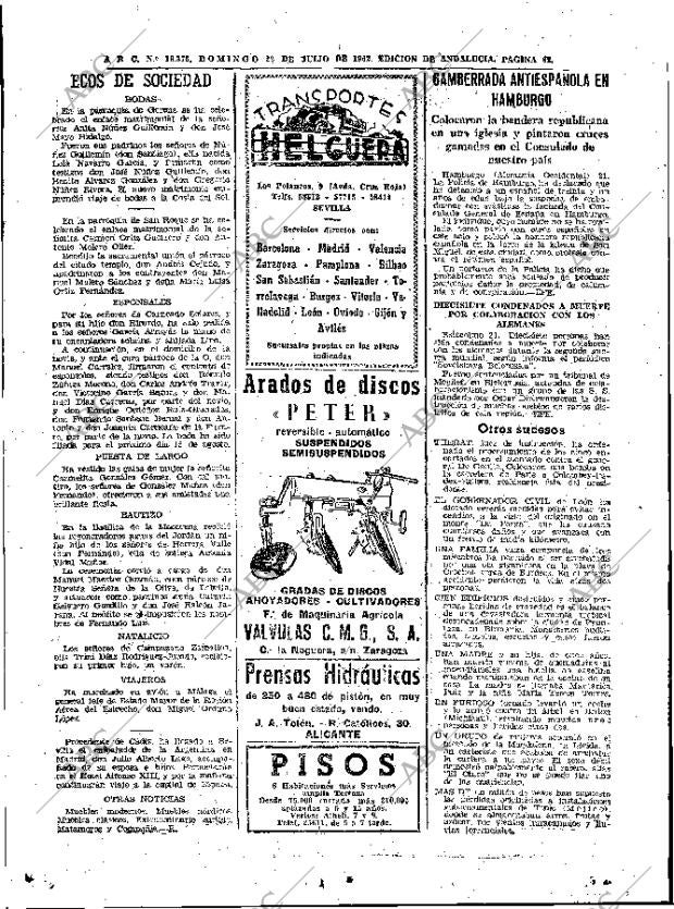 ABC SEVILLA 22-07-1962 página 62