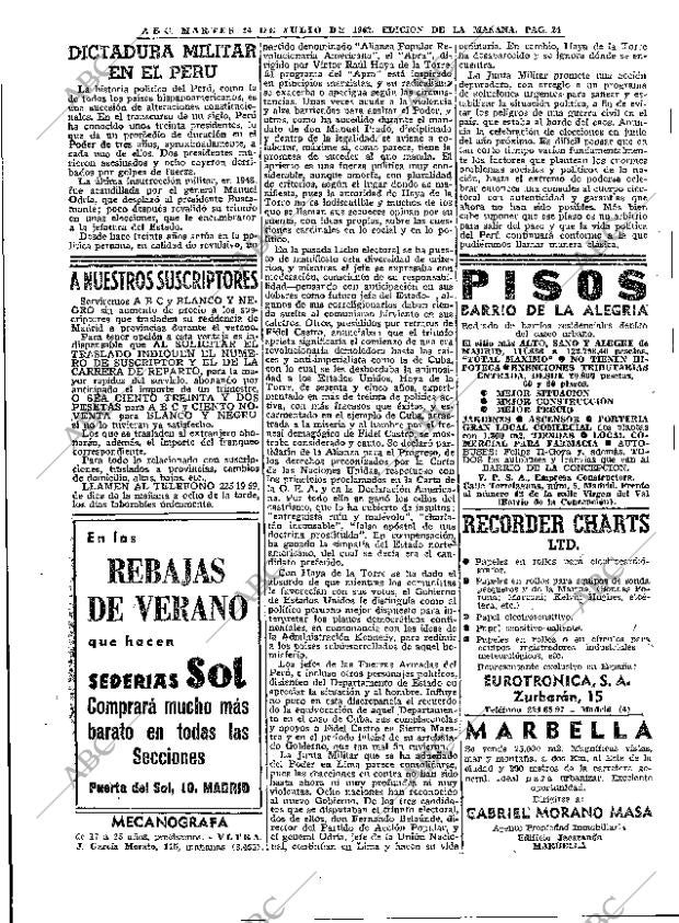 ABC MADRID 24-07-1962 página 24