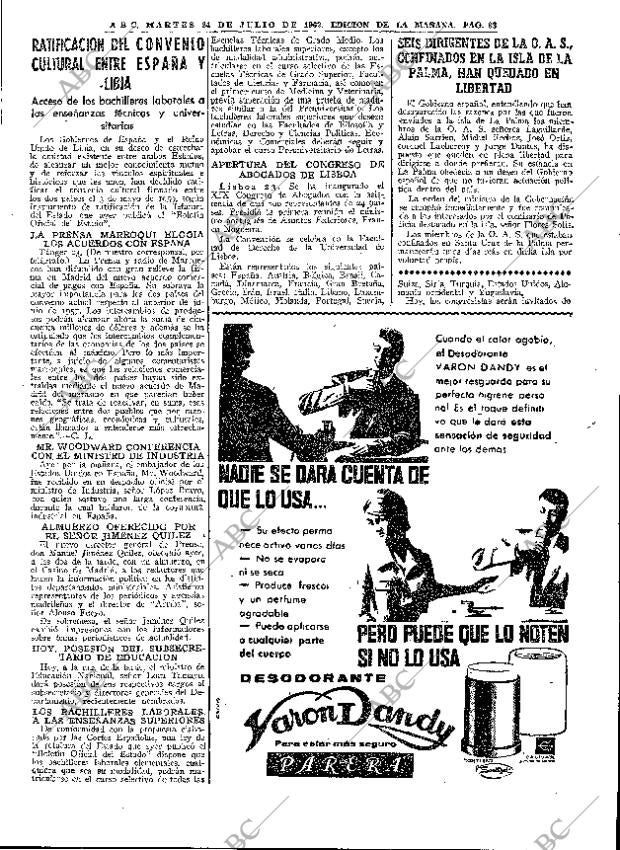 ABC MADRID 24-07-1962 página 33