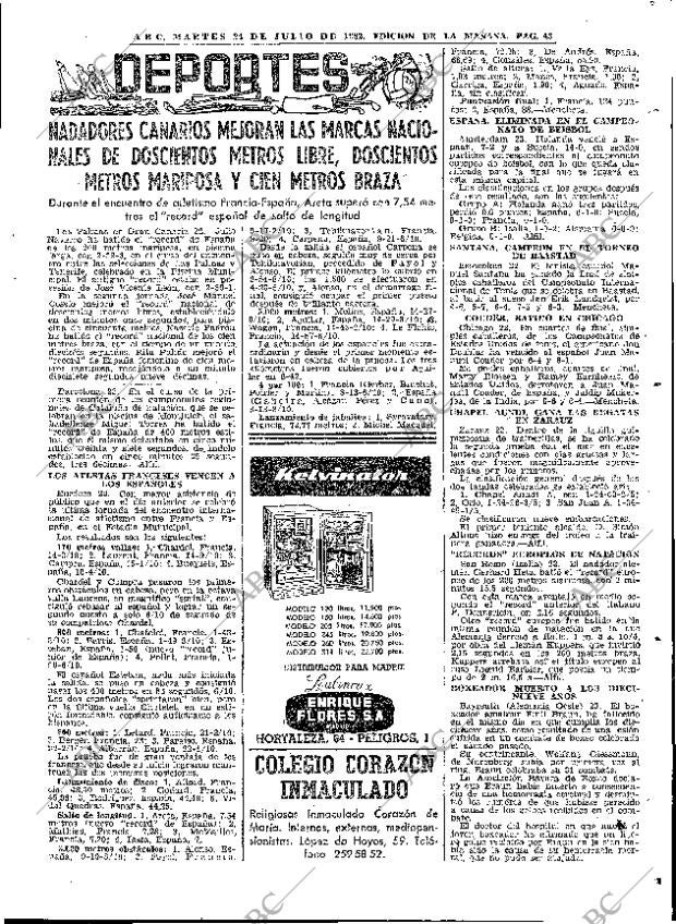 ABC MADRID 24-07-1962 página 43