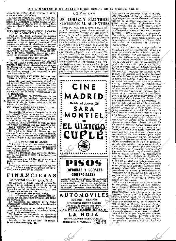 ABC MADRID 24-07-1962 página 46