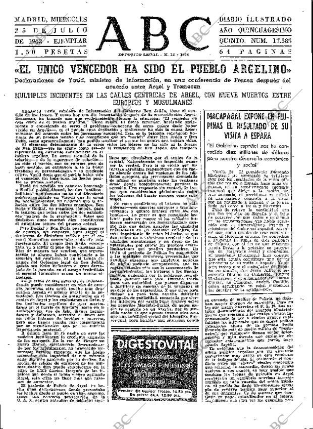 ABC MADRID 25-07-1962 página 31