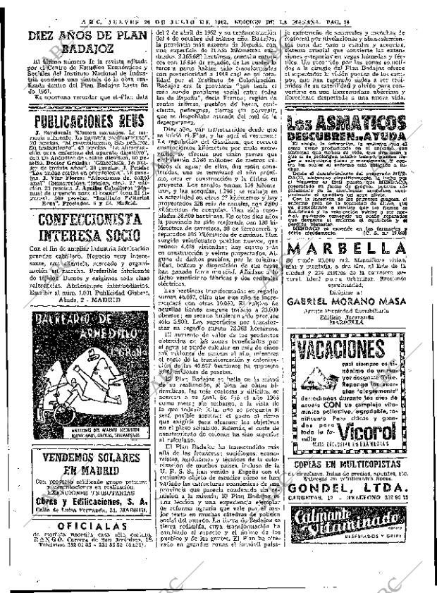 ABC MADRID 26-07-1962 página 34