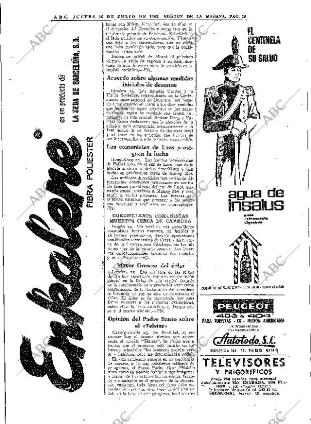 ABC MADRID 26-07-1962 página 38