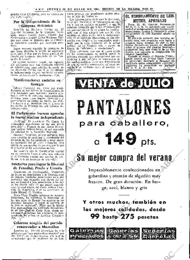 ABC MADRID 26-07-1962 página 39