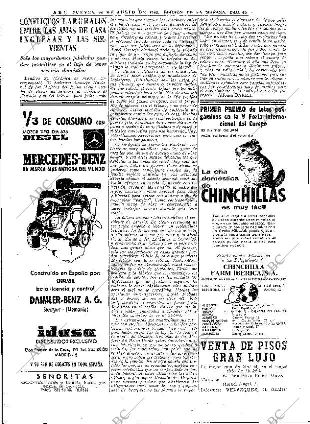 ABC MADRID 26-07-1962 página 40