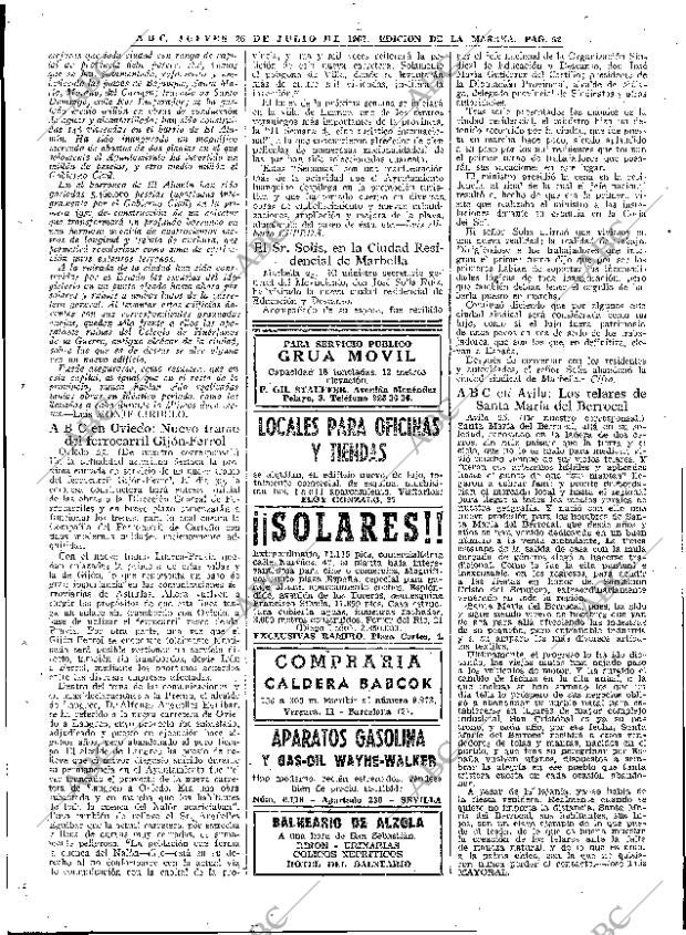 ABC MADRID 26-07-1962 página 52