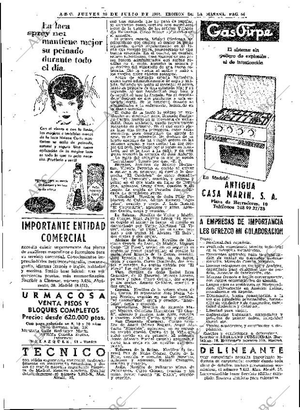 ABC MADRID 26-07-1962 página 56