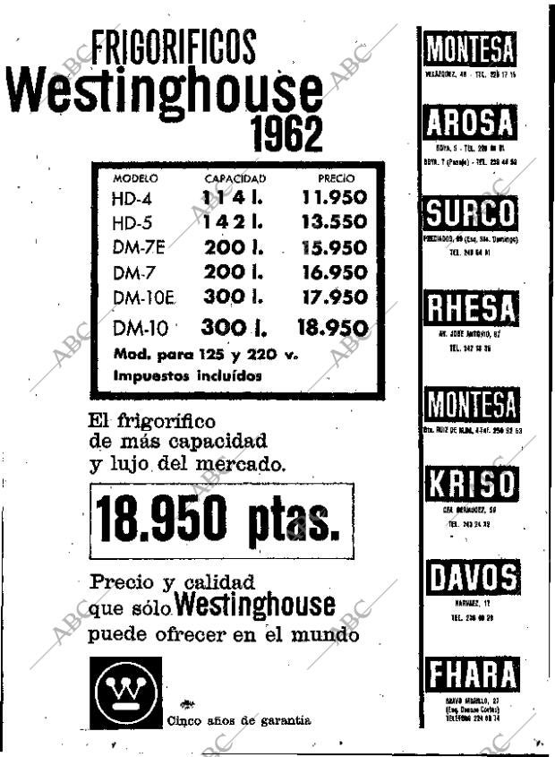 ABC MADRID 26-07-1962 página 7