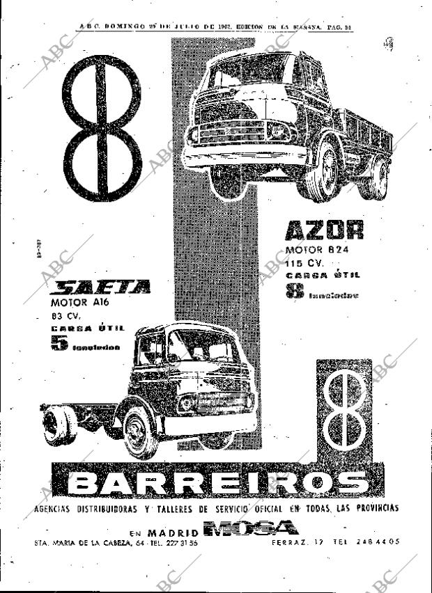 ABC MADRID 29-07-1962 página 84