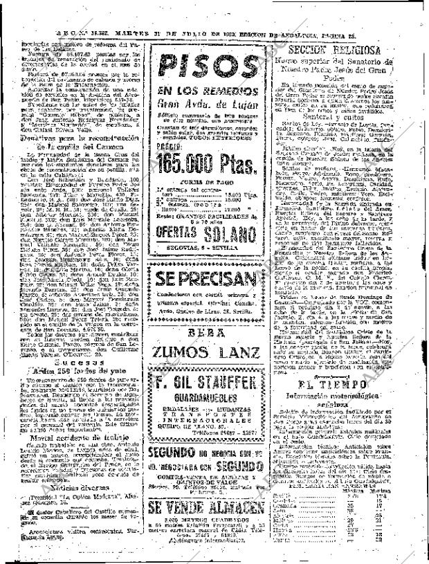 ABC SEVILLA 31-07-1962 página 28