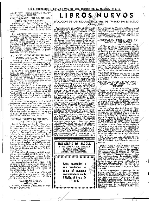 ABC MADRID 01-08-1962 página 26