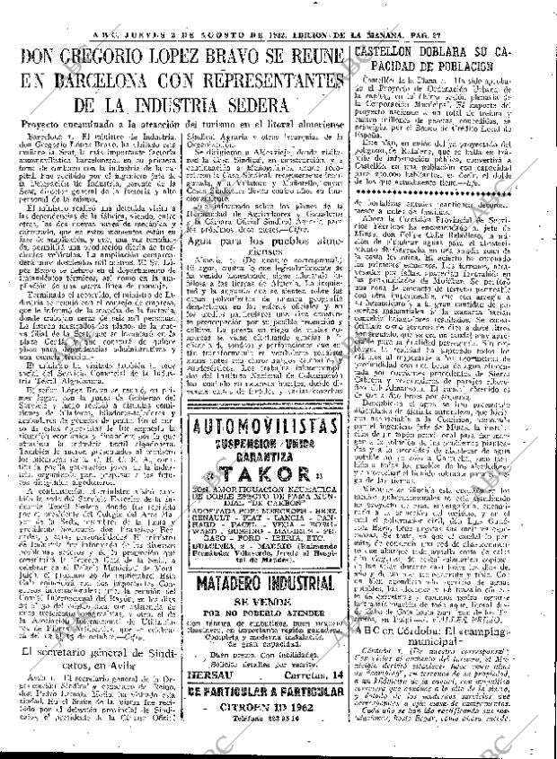 ABC MADRID 02-08-1962 página 27