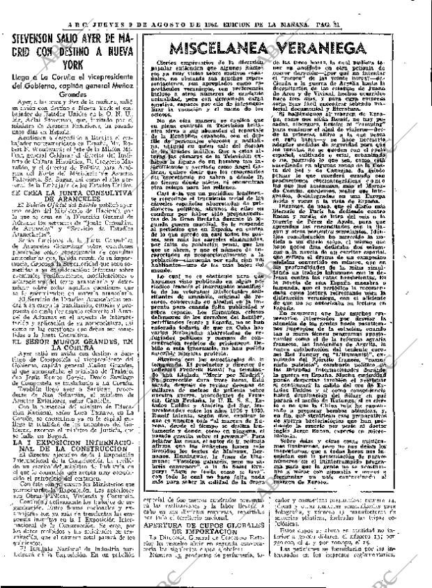 ABC MADRID 09-08-1962 página 21