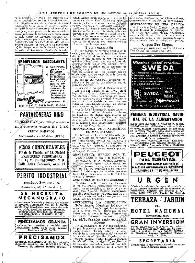 ABC MADRID 09-08-1962 página 32