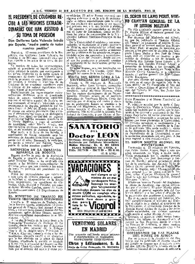 ABC MADRID 10-08-1962 página 21