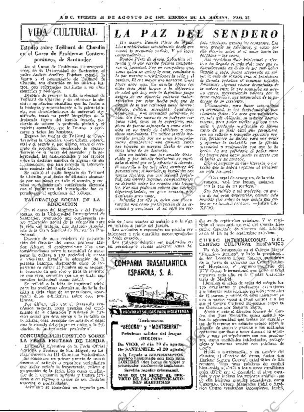 ABC MADRID 10-08-1962 página 23