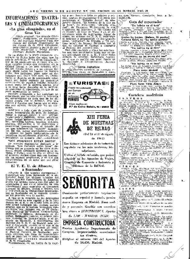 ABC MADRID 10-08-1962 página 39