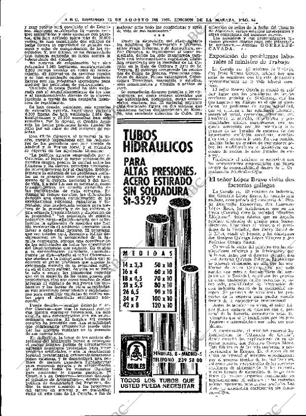 ABC MADRID 12-08-1962 página 64