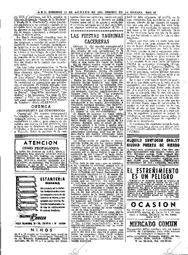 ABC MADRID 12-08-1962 página 66
