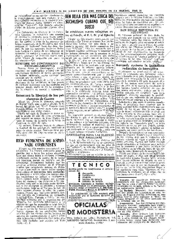ABC MADRID 14-08-1962 página 30