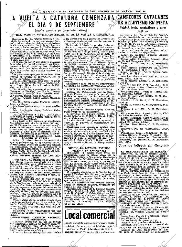 ABC MADRID 14-08-1962 página 44