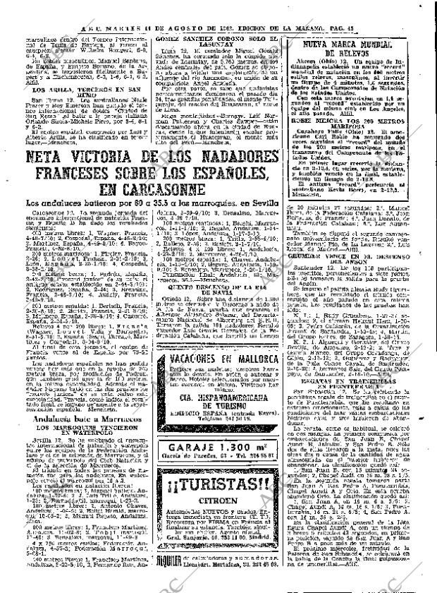 ABC MADRID 14-08-1962 página 45