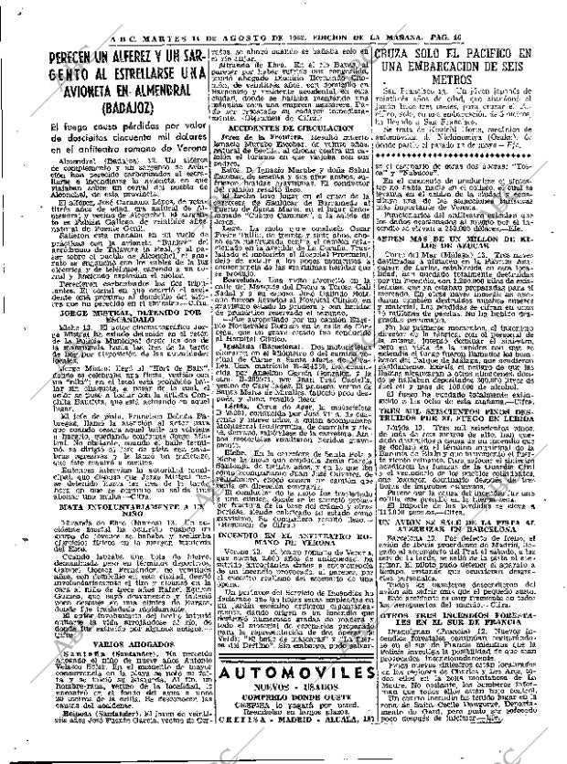 ABC MADRID 14-08-1962 página 46