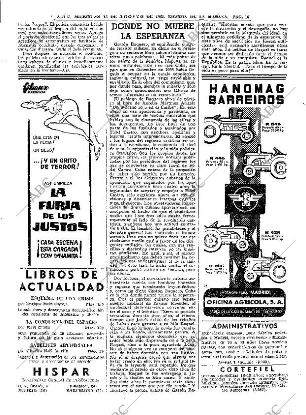 ABC MADRID 15-08-1962 página 16