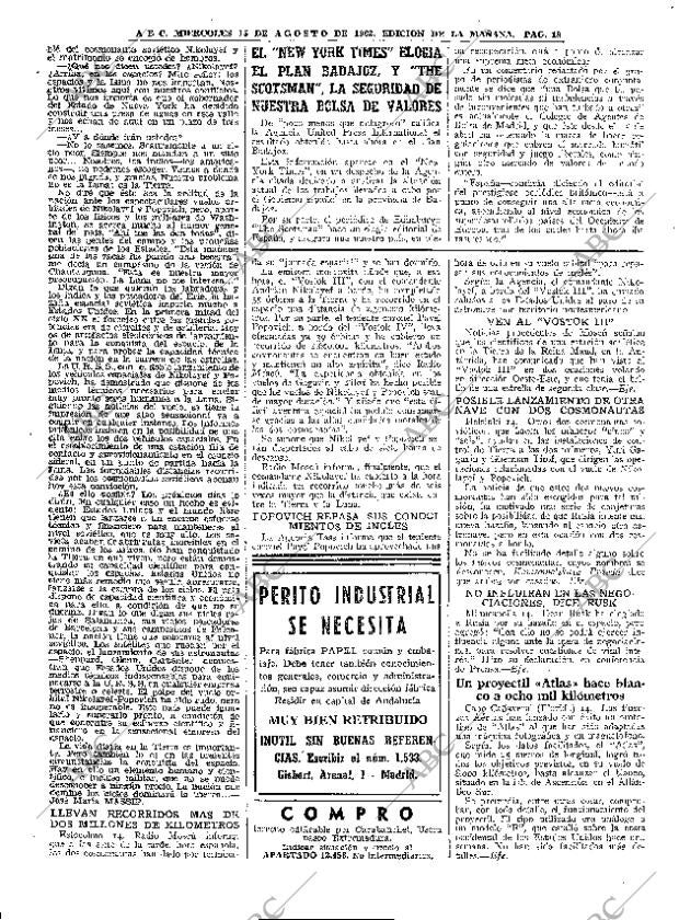 ABC MADRID 15-08-1962 página 18