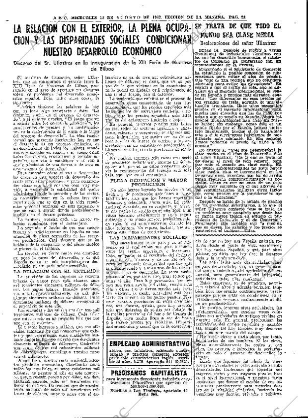 ABC MADRID 15-08-1962 página 23