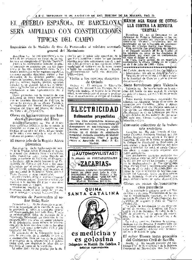 ABC MADRID 15-08-1962 página 25