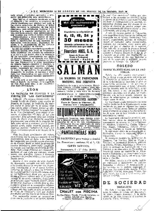 ABC MADRID 15-08-1962 página 28