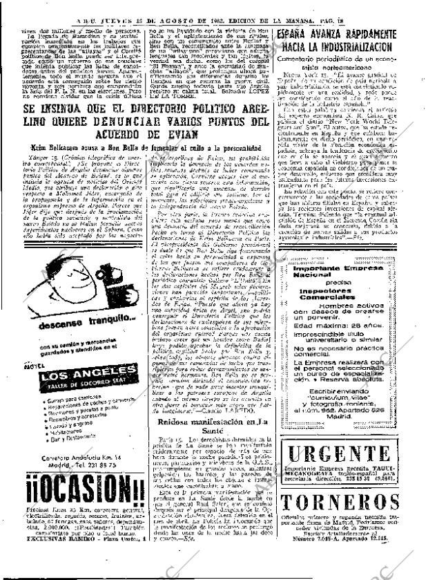 ABC MADRID 16-08-1962 página 18