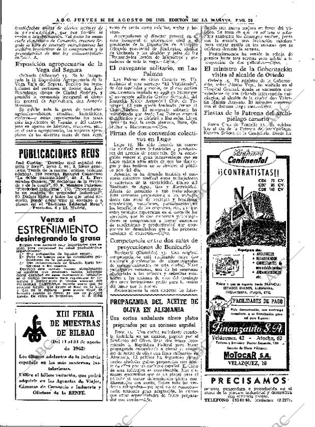 ABC MADRID 16-08-1962 página 26