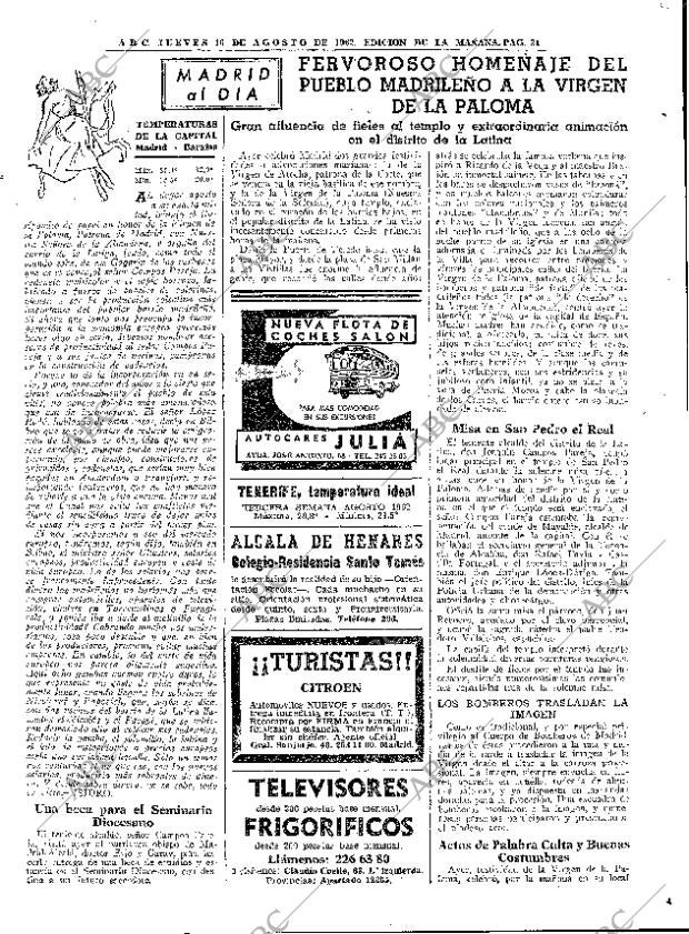 ABC MADRID 16-08-1962 página 31