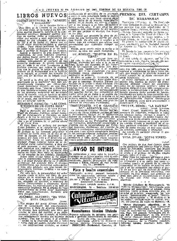 ABC MADRID 16-08-1962 página 38
