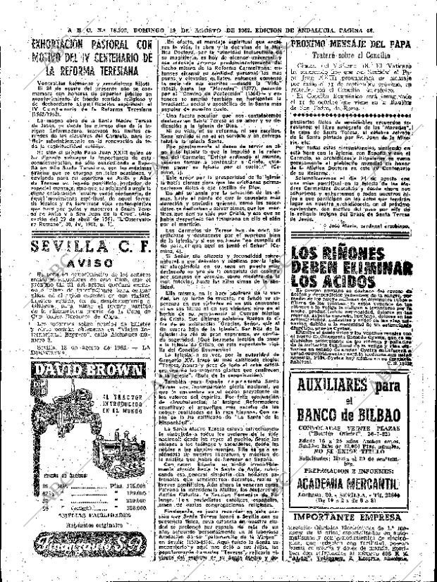 ABC SEVILLA 19-08-1962 página 46