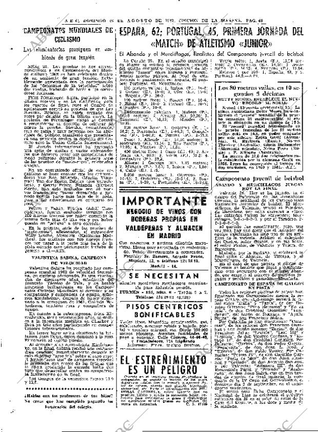ABC MADRID 26-08-1962 página 68