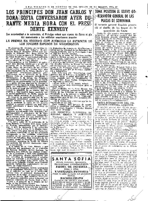 ABC MADRID 31-08-1962 página 17