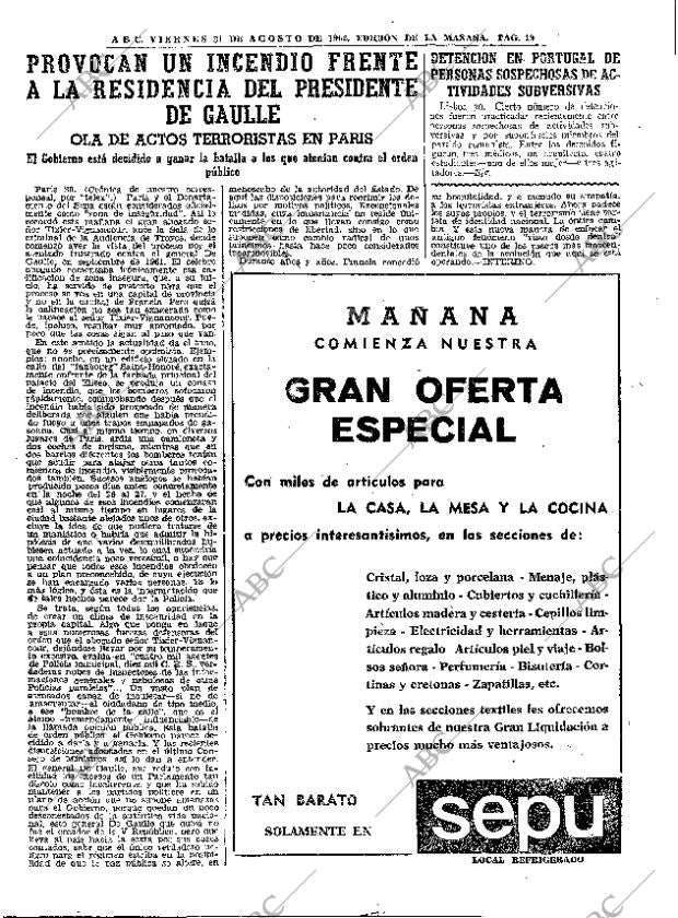 ABC MADRID 31-08-1962 página 19